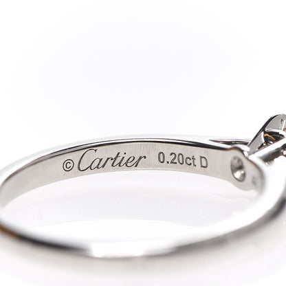 Cartier Platinum Diamond .20ct Solitaire Engagement Ring 48 4.5 4 of 5