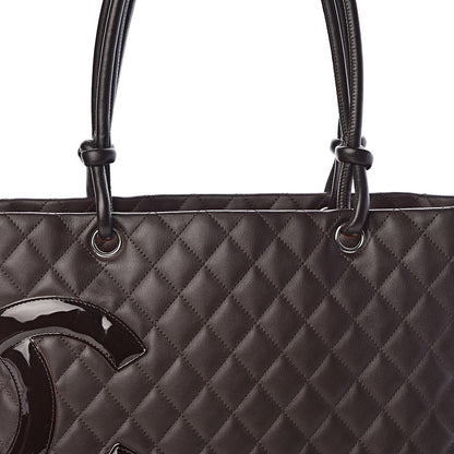 Chanel Calfskin Quilted Large Cambon Tote Brown 8 of 10