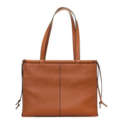 Loewe Grained Calfskin Cushion Tote Tan 1 of 11