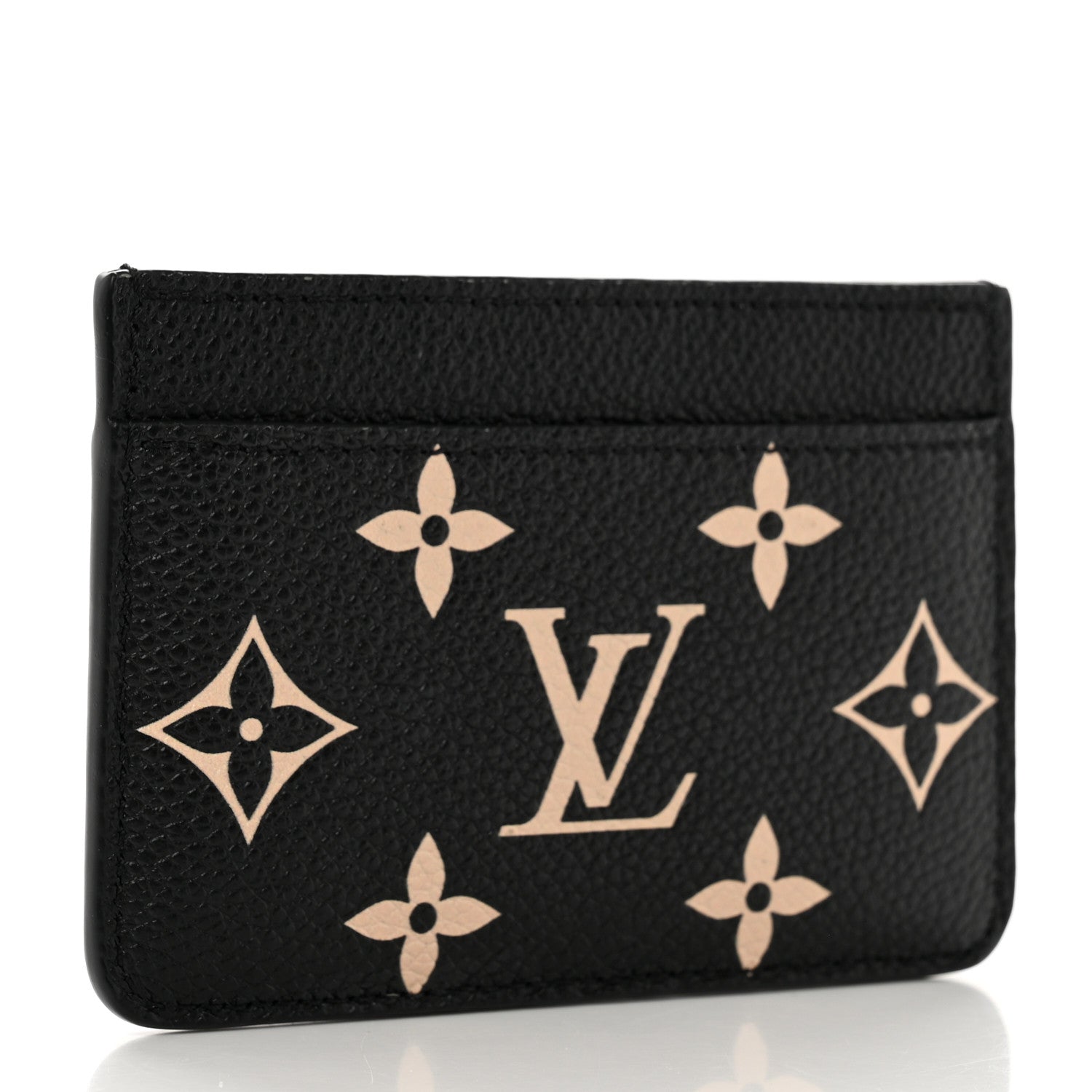 Louis Vuitton LOUIS VUITTON Empreinte Card Holder Black Beige 3 of 7