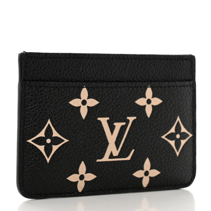 Louis Vuitton LOUIS VUITTON Empreinte Card Holder Black Beige 3 of 7