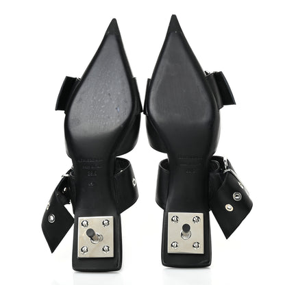 Balenciaga Shiny Calfskin Belt 40mm Mules 39.5 Black 5 of 8