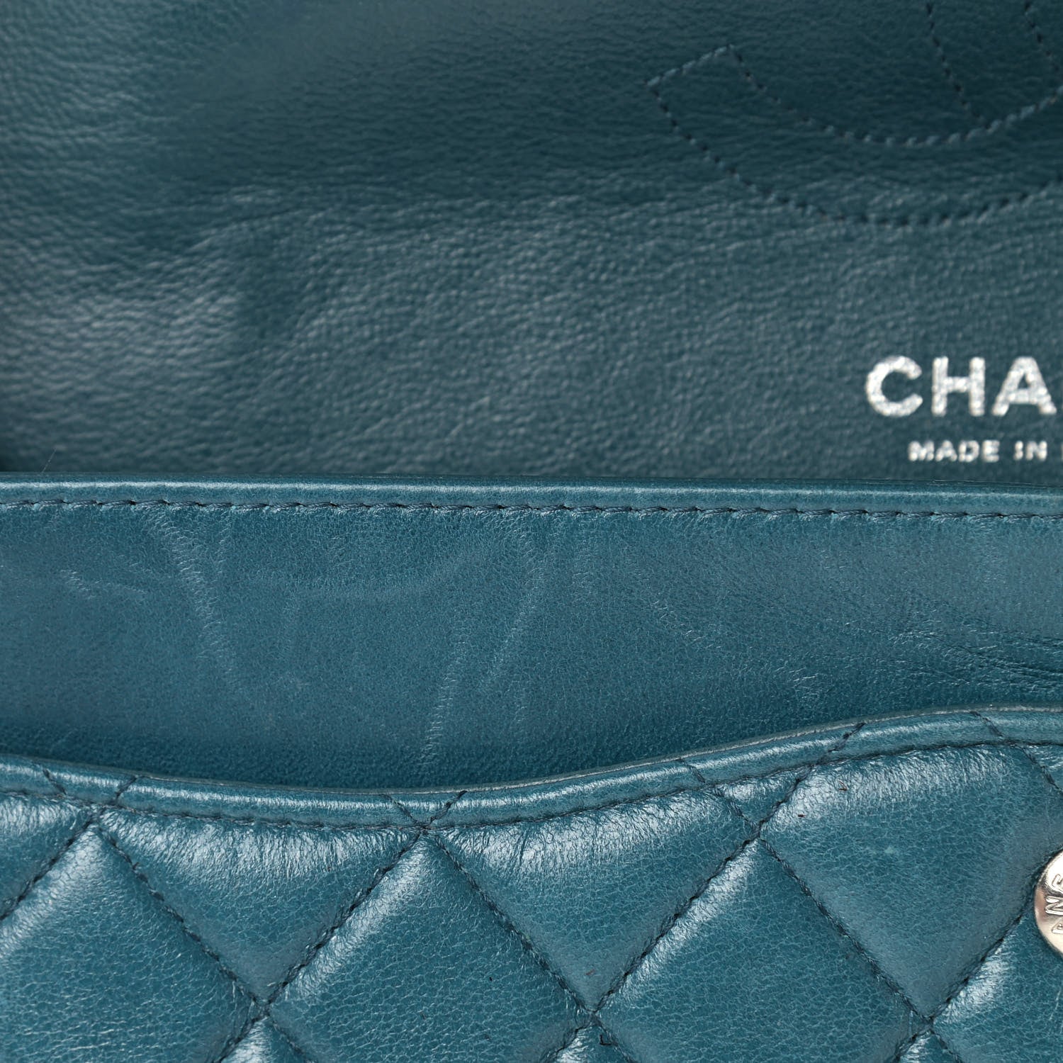 Chanel Lambskin Quilted Medium Double Flap Dark Green 11 of 15