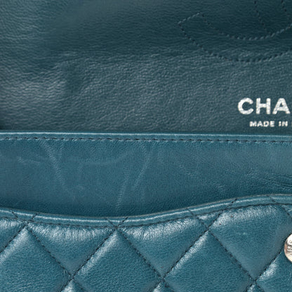 Chanel Lambskin Quilted Medium Double Flap Dark Green 11 of 15