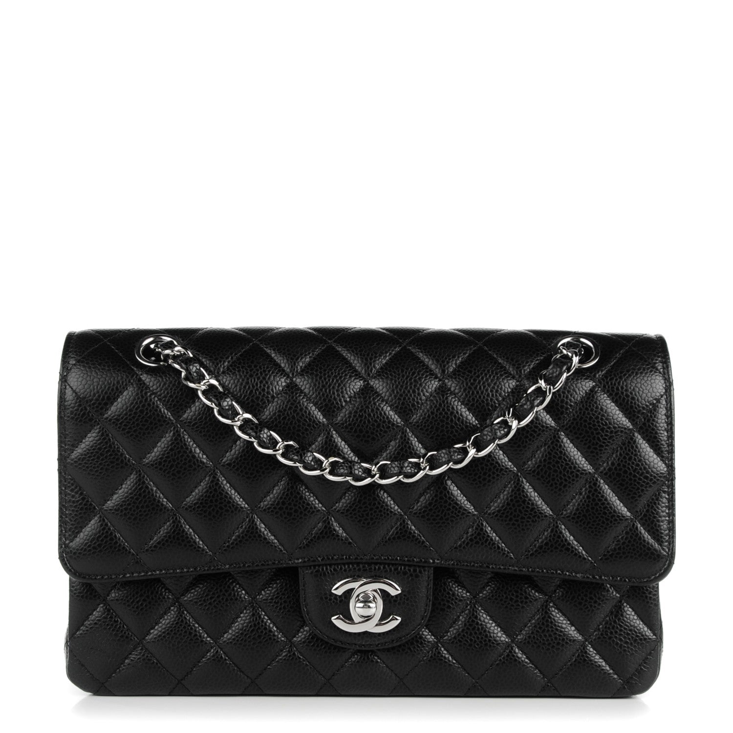 Chanel Caviar Quilted Medium Double Flap Black 1 of 9