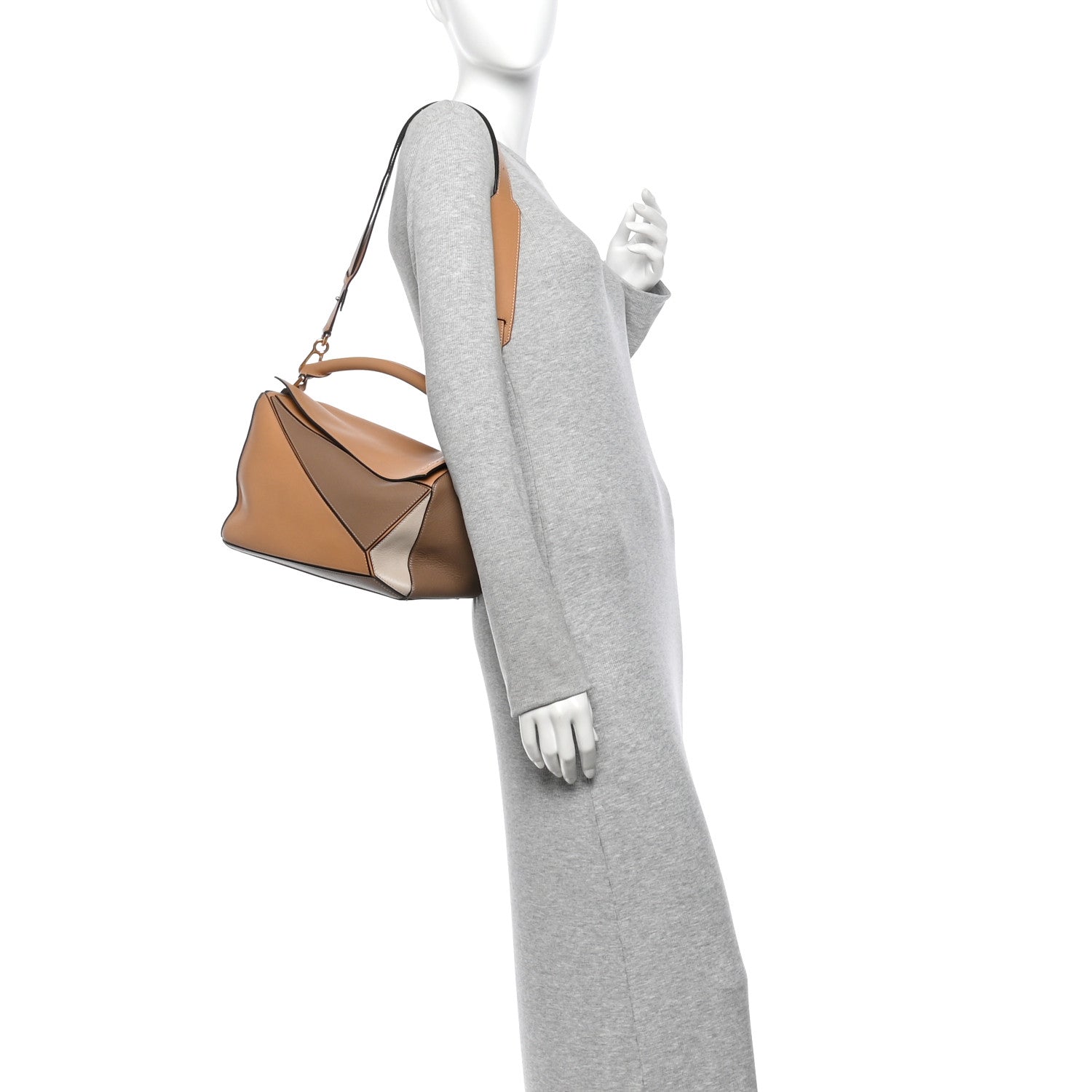 Loewe Calfskin Medium Puzzle Bag Warm Desert Mink 2 of 11