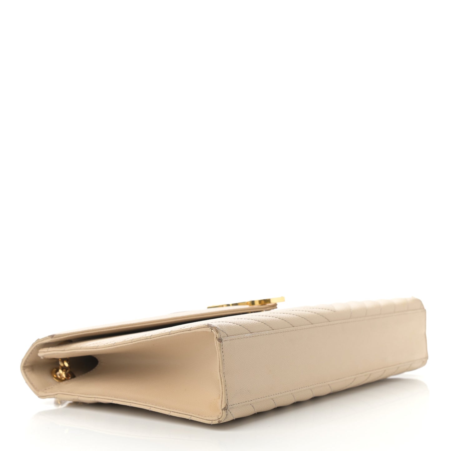 Grain De Poudre Matelasse Chevron Large Monogram Satchel Nude Powder