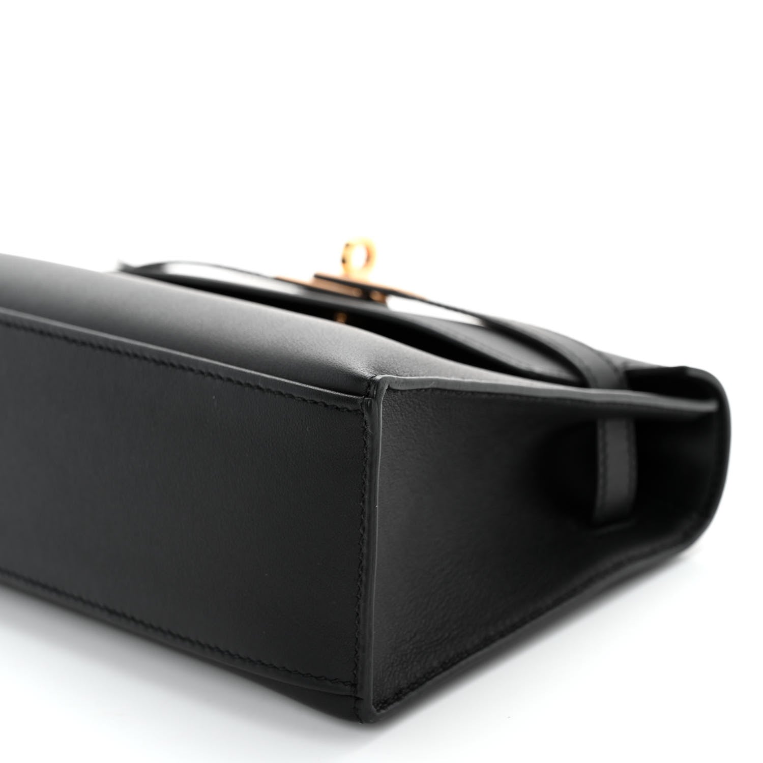 Hermes Swift Kelly Pochette Clutch Black 9 of 12
