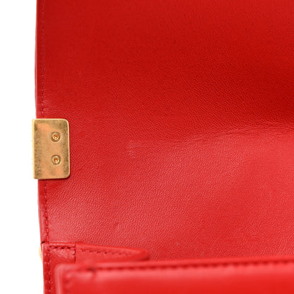 Chanel Lambskin Quilted Medium Boy Flap Red 11 of 12