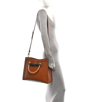 Gucci Textured Dollar Calfskin Large Diana Tote Bag Cuir Black 2 of 10