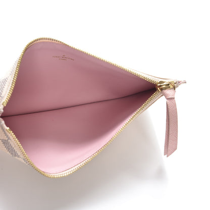 Louis Vuitton Damier Azur Felicie Chain Wallet Zippered Insert Rose Ballerine 5 of 6