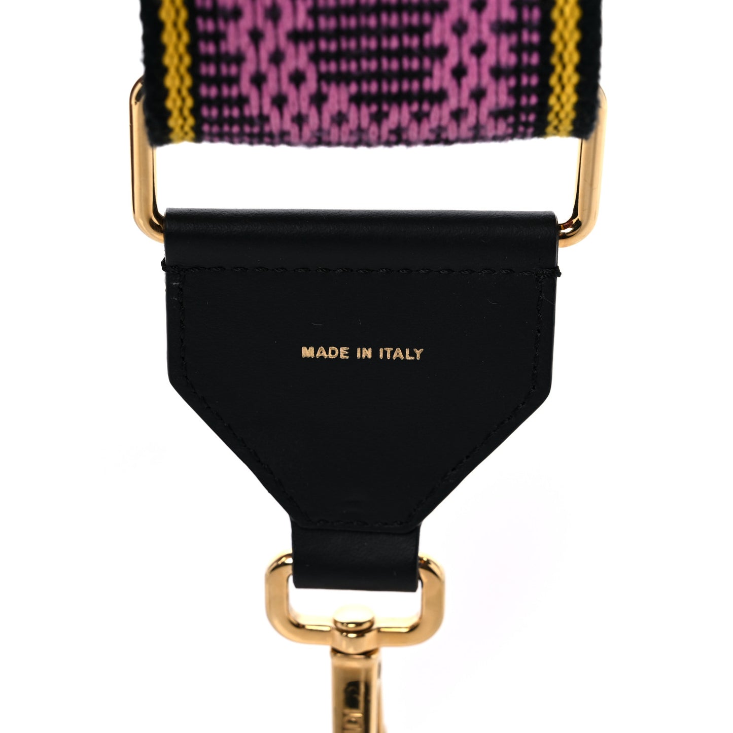 Cannete Ribbon Poly Vitello Century Logo Adjustable Strap You Lollipop Limon Black