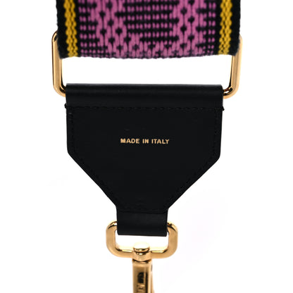 Fendi Cannete Ribbon Poly Vitello Century Logo Adjustable Strap You Lollipop Limon Black 4 of 5