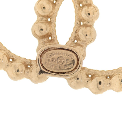 Chanel Metal Bead CC Drop Earrings Gold 4 of 5