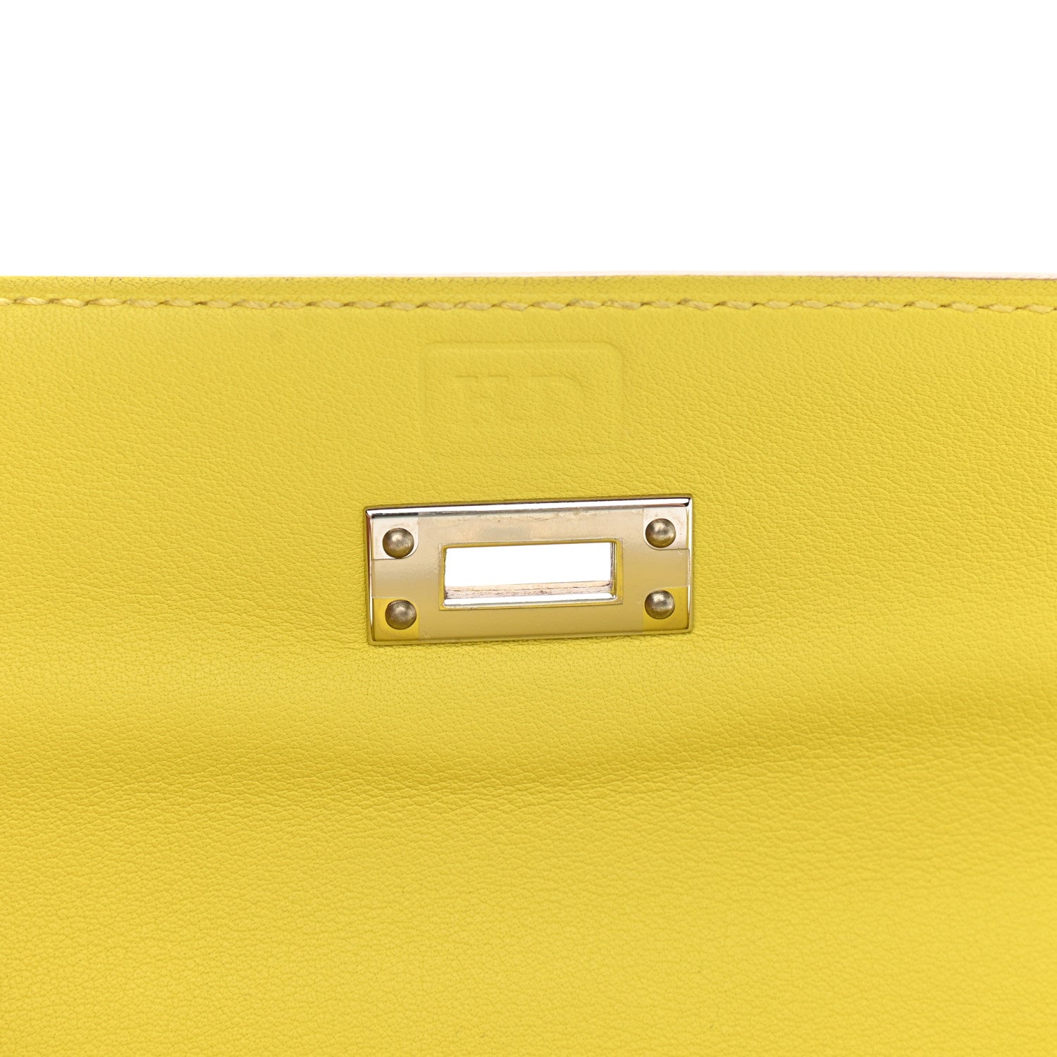 Hermes Swift Kelly Pochette Clutch Lime 10 of 10