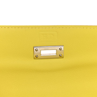 Hermes Swift Kelly Pochette Clutch Lime 10 of 10