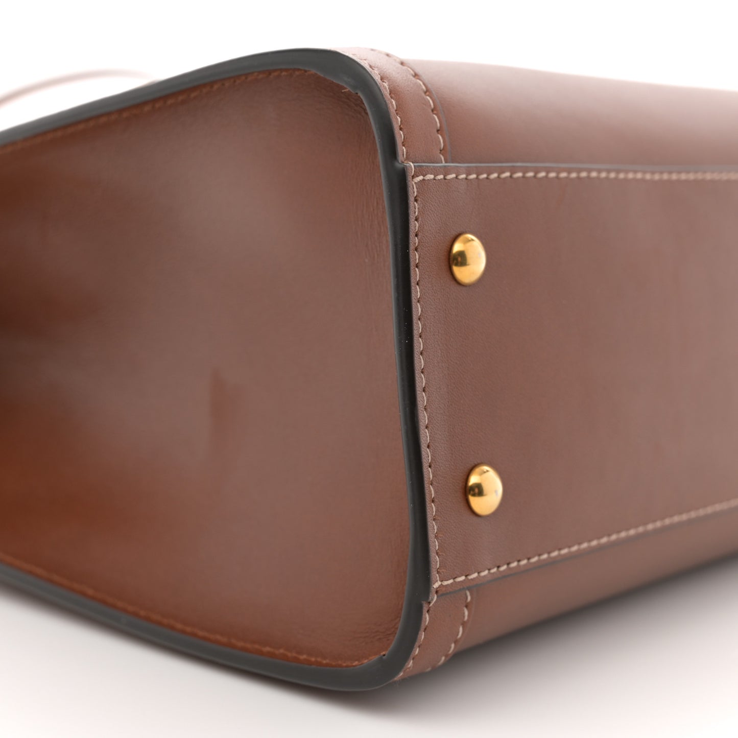 Charisma Calfskin Gucci Embossed Small Diana Tote Bag Peanut Brown