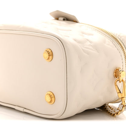 Louis Vuitton Lambskin Embossed Monogram Coussin Vanity PM  Cream 10 of 10