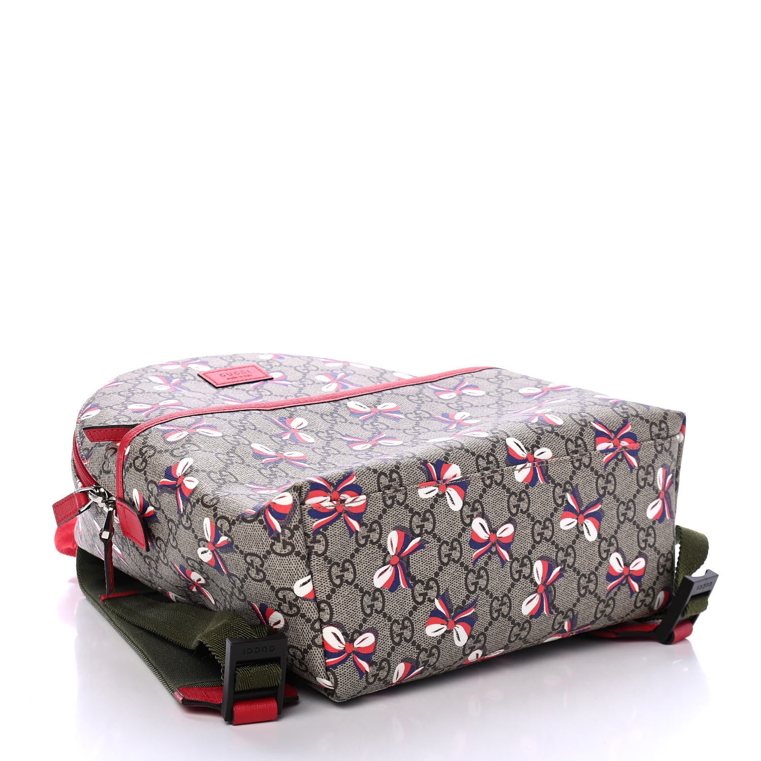 Gucci GG Supreme Monogram Sylvie Bow Print Childrens Backpack Red 3 of 5