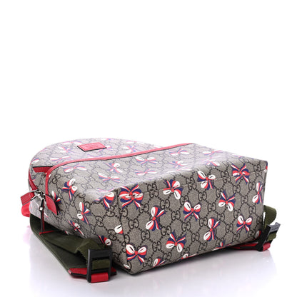 Gucci GG Supreme Monogram Sylvie Bow Print Childrens Backpack Red 3 of 5