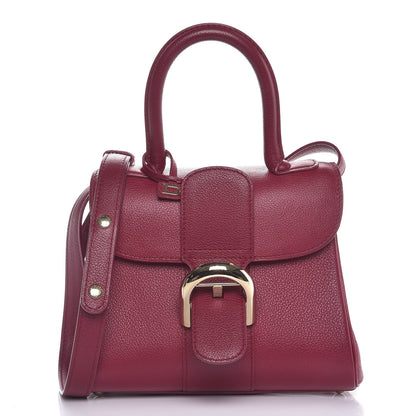 Delvaux Grained Calfskin Mini Brillant Satchel Berry Red 1 of 7