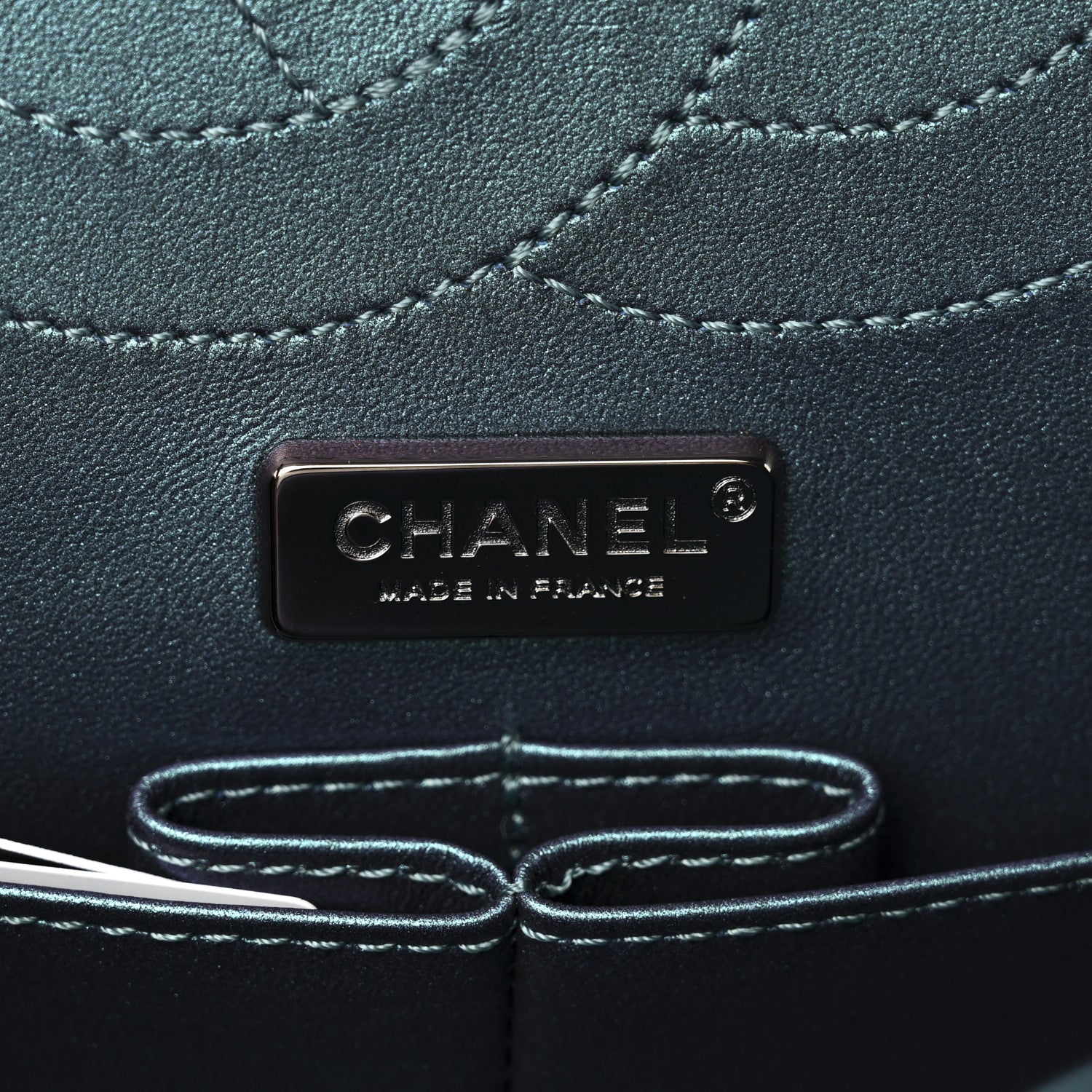 Chanel Patent Sequin Crystal Ruched 2.55 Reissue 225 Flap Black 6 of 9