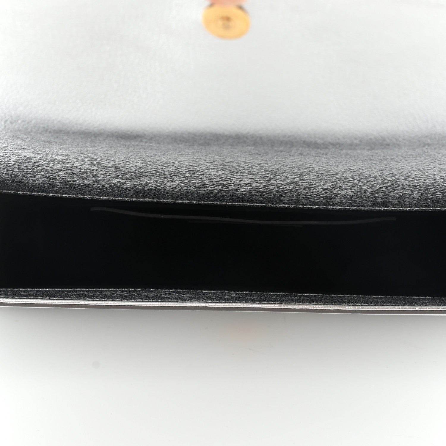Saint Laurent Textured Metallic Calfskin Classic Monogram Cassandre Clutch Silver 4 of 11