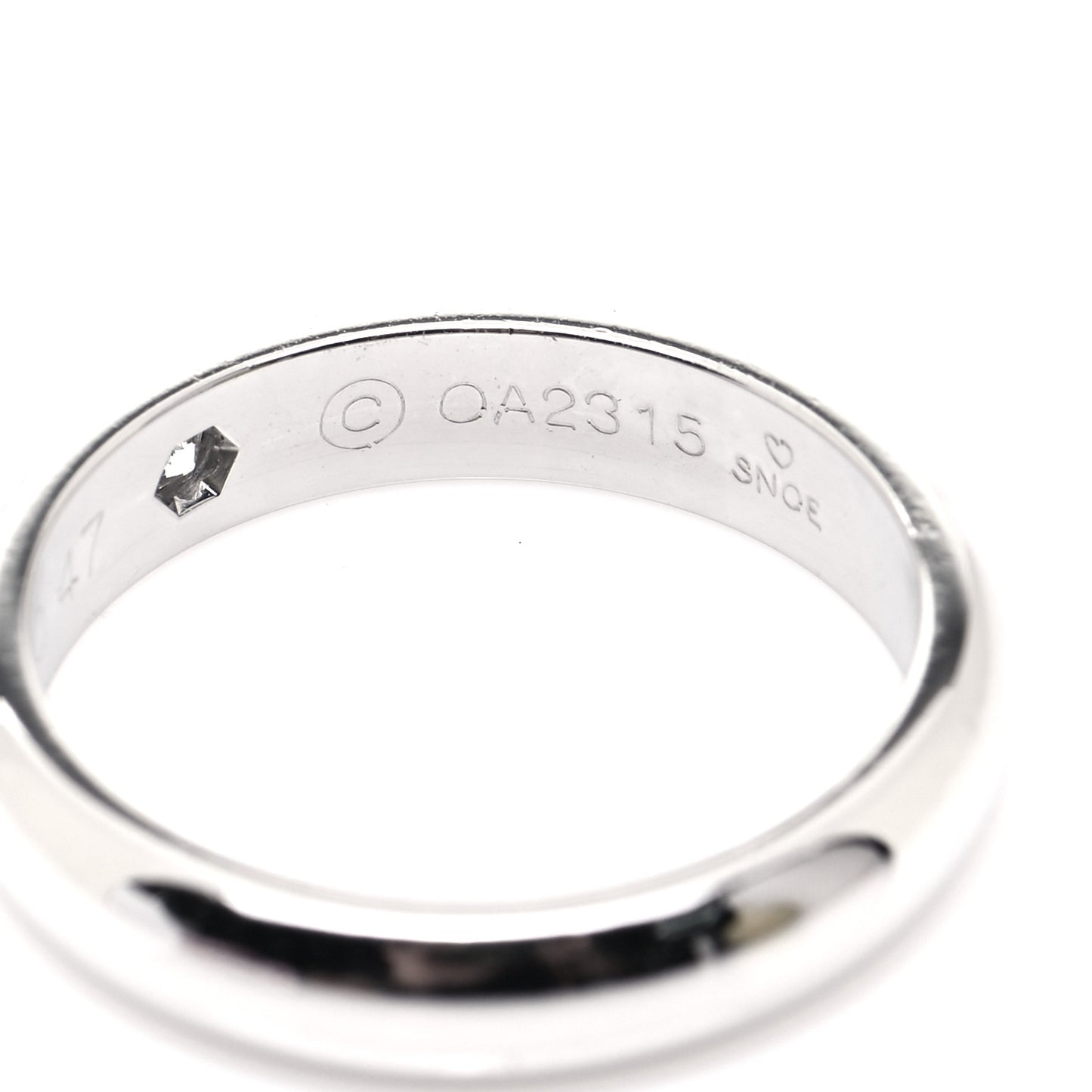 Platinum Diamond 3.5mm 1895 Wedding Band Ring 47 4