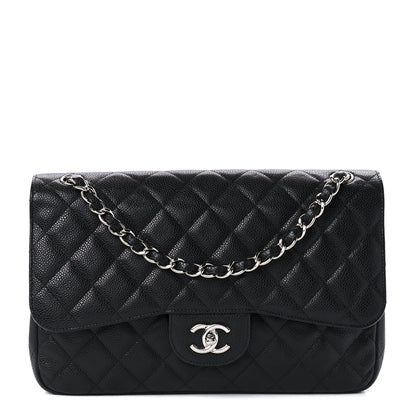 Chanel Caviar Quilted Jumbo Double Flap Black 1 of 10