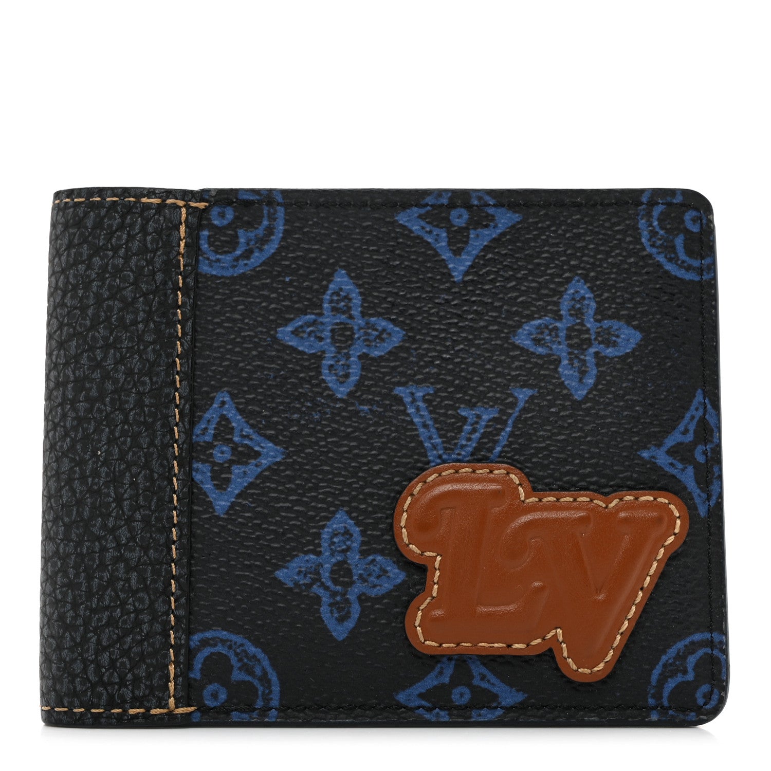 Louis Vuitton Monogram LV Record Slender Wallet Blue 1 of 6