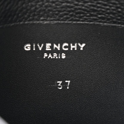 Givenchy Grained Calfskin Shark Lock Biker Ankle Boots 37 Black 10 of 13