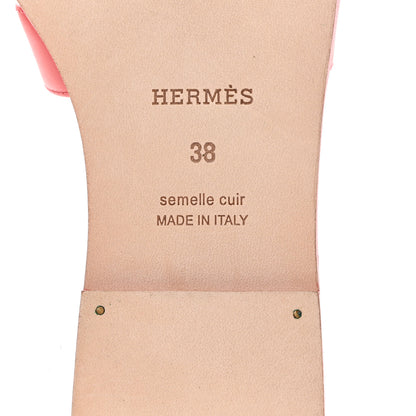 Hermes Calfskin Oran Sandals 38 Rouge Bali 8 of 9