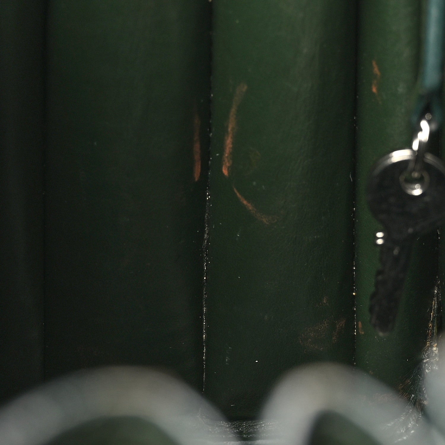 Saint Laurent Calfskin Crocodile Embossed Nano Sac De Jour Dark Green 16 of 20