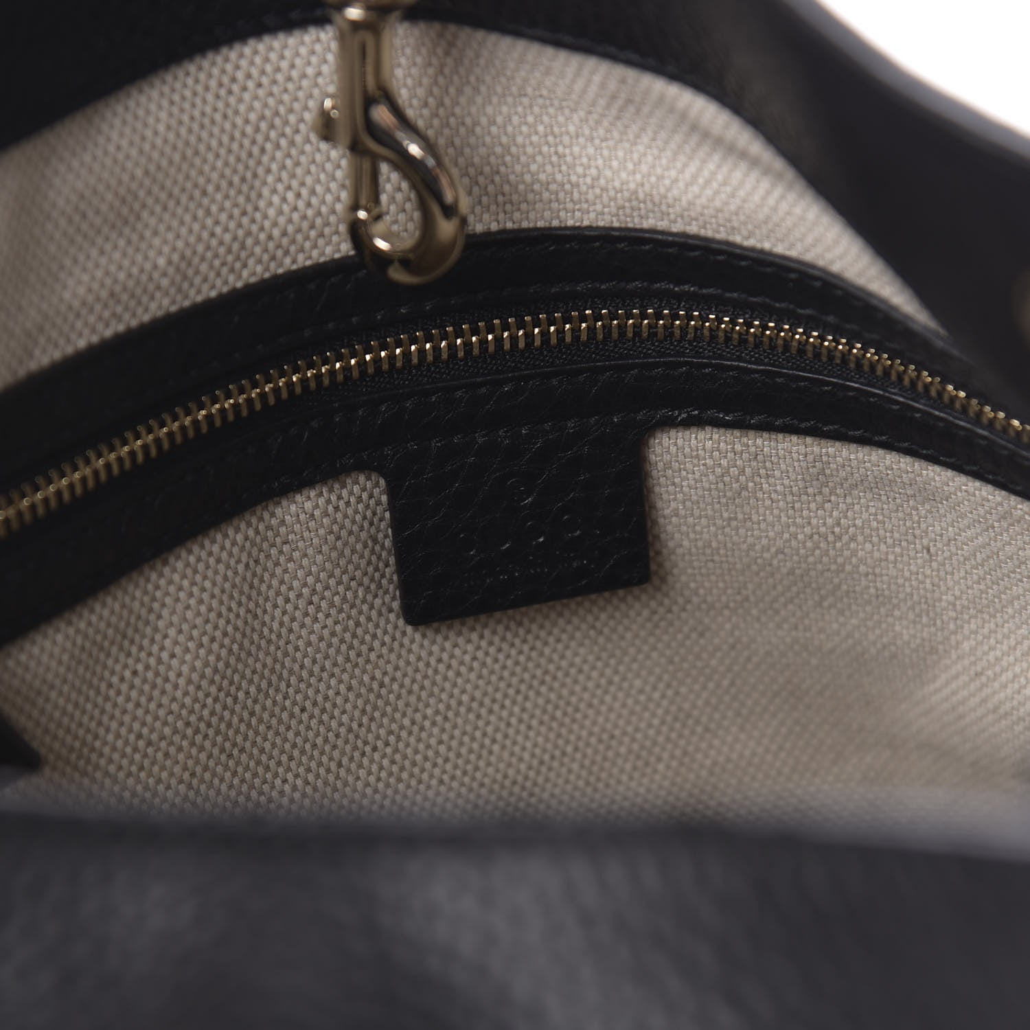 Gucci Pebbled Calfskin Medium Soho Chain Shoulder Bag Black 8 of 11
