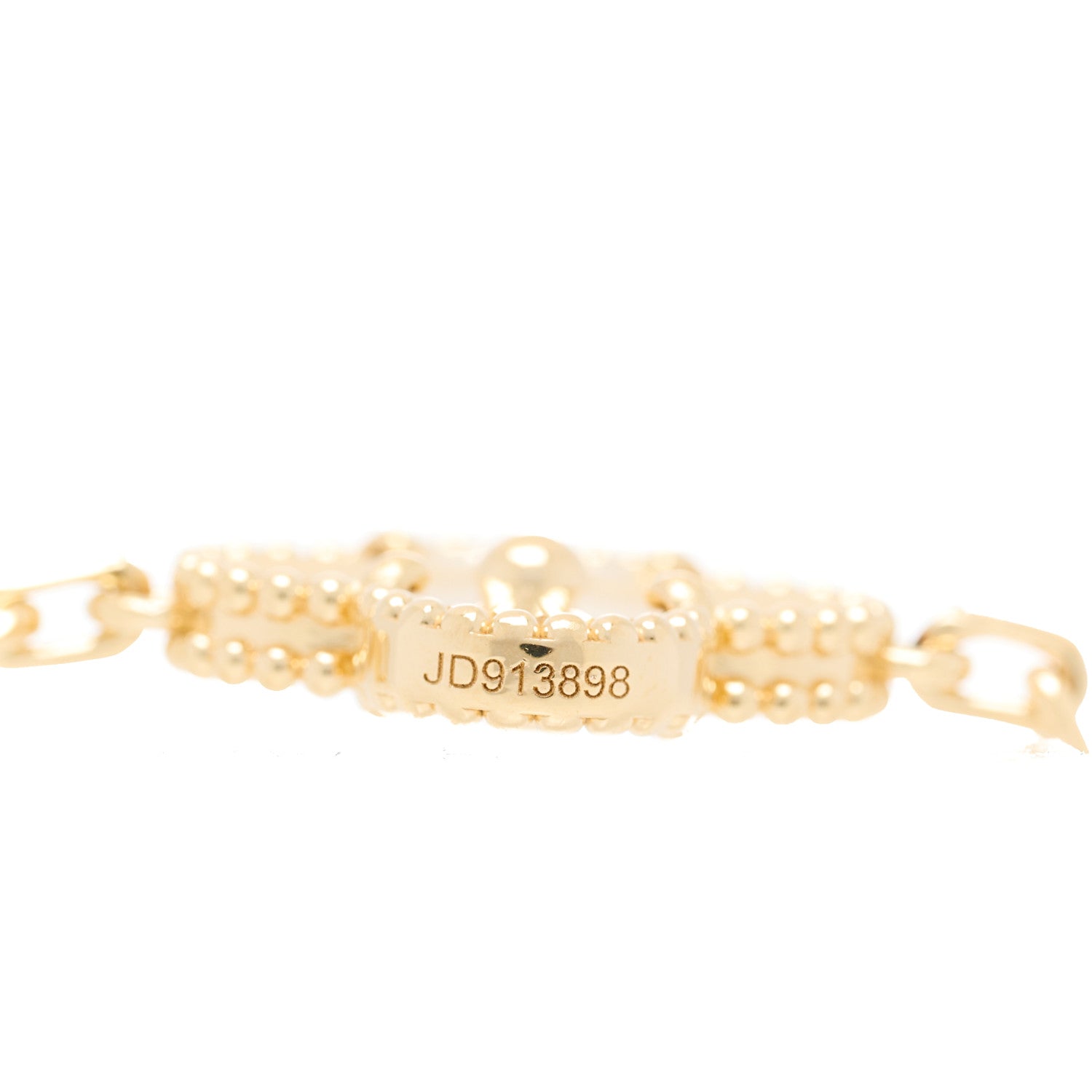 Van Cleef & Arpels 18K Yellow Gold Diamond 5 Motifs Guilloche Vintage Alhambra Bracelet 3 of 5