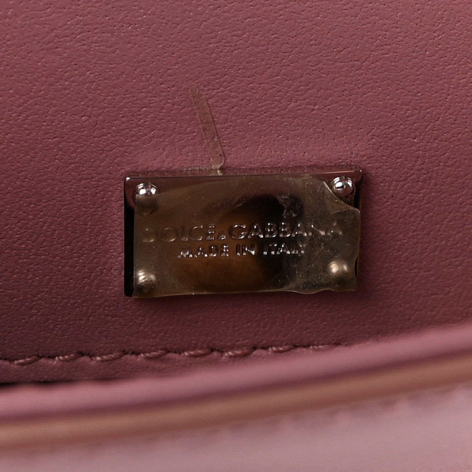 Dolce & Gabbana Calfskin Lucia Small Satchel Purple 6 of 9