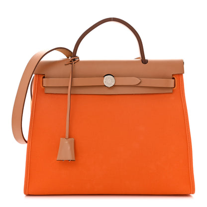 Hermes Toile Vache Hunter Herbag Zip 31 PM Orange 1 of 11