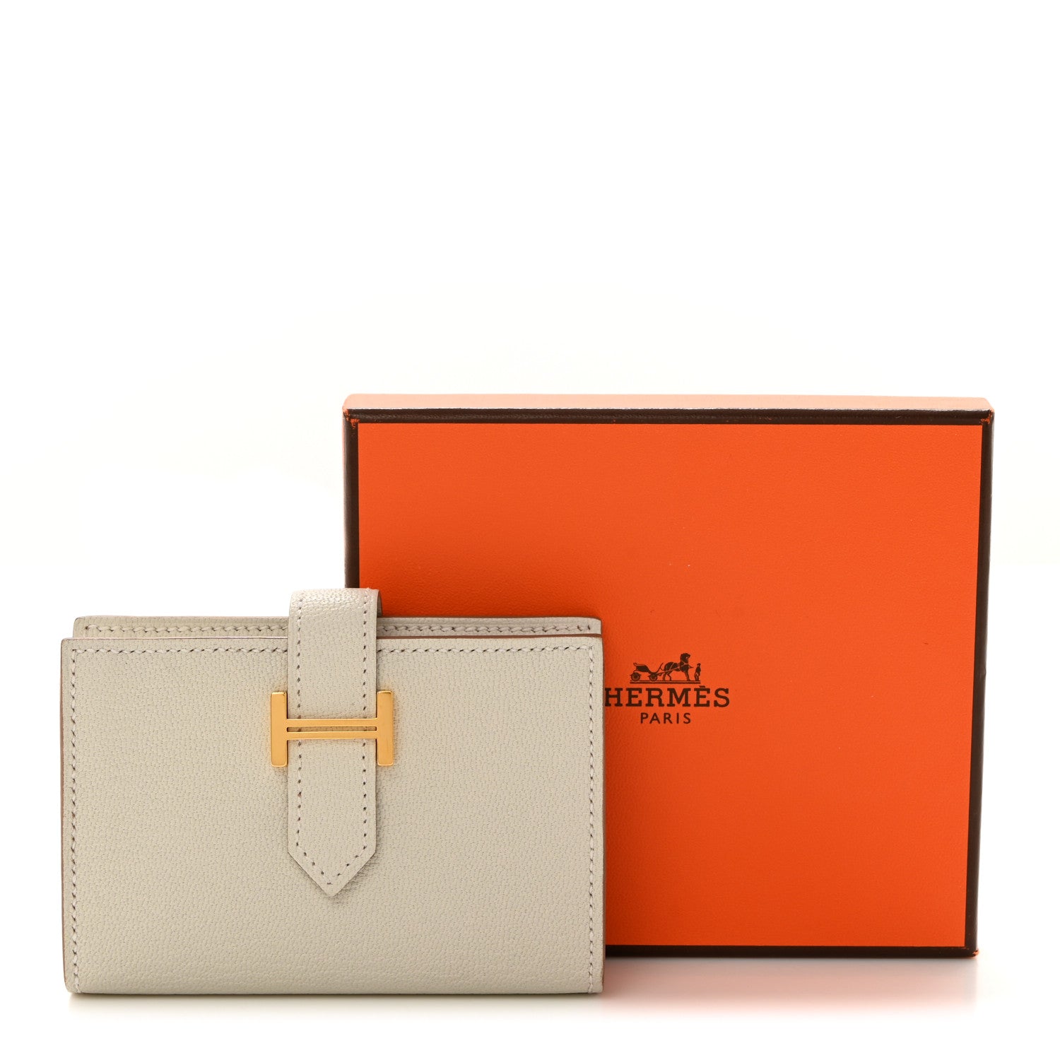 Hermes Chevre Mysore Mini Bearn Wallet Mushroom 9 of 9