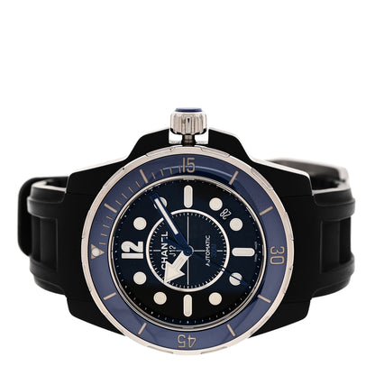 Chanel Stainless Steel Ceramic Rubber 41mm J12 Marine Automatic Watch Black 2 of 5