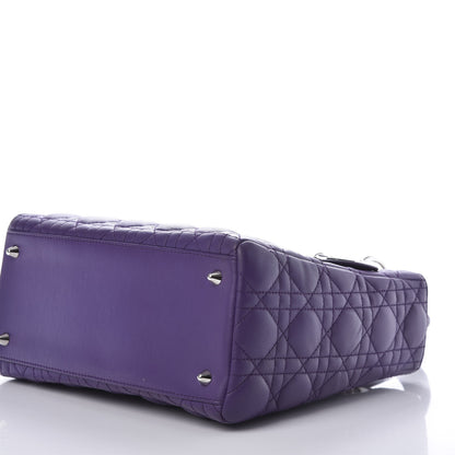 Christian Dior Lambskin Cannage Medium Lady Dior Purple 7 of 11