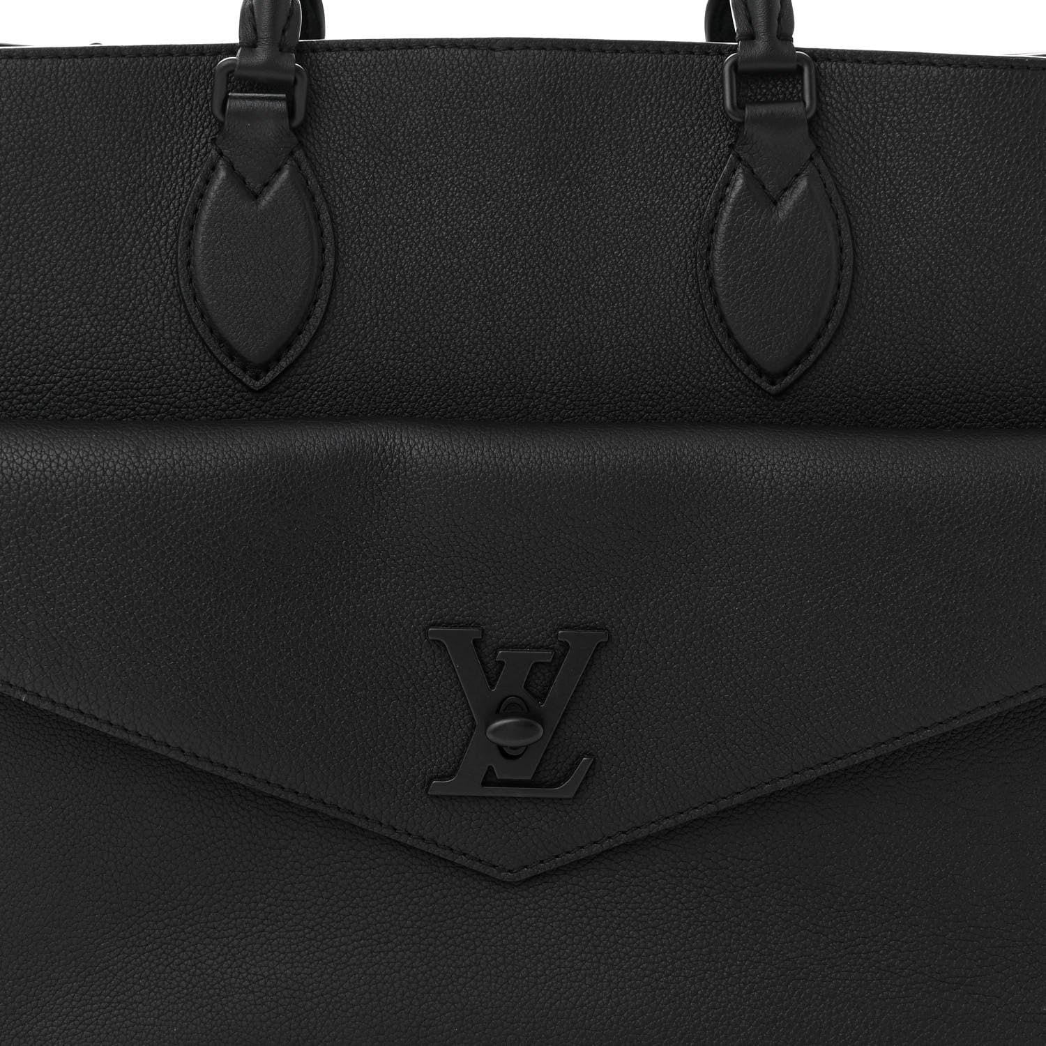 Louis Vuitton Soft Calfskin Lockme Tote MM Black 8 of 10
