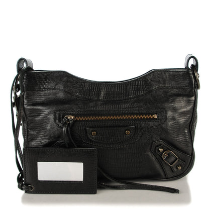 Balenciaga Agneau Classic Hardware Lizard Embossed Hip Black 1 of 7