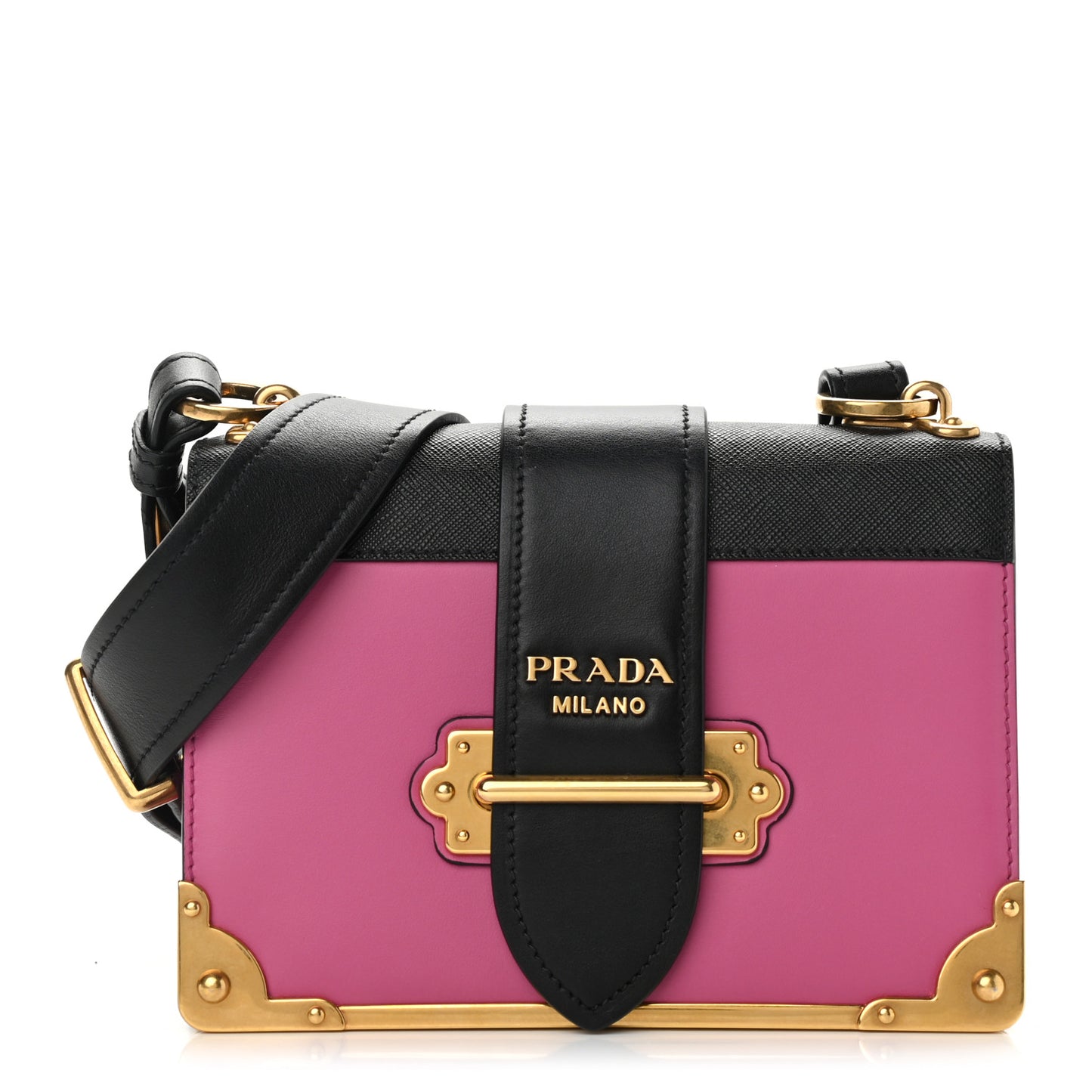 City Calf Saffiano Cahier Bag Geranio Black