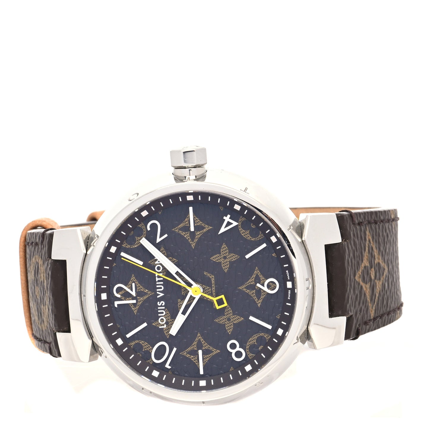 Stainless Steel Monogram 39mm Tambour Monogram Quartz Watch