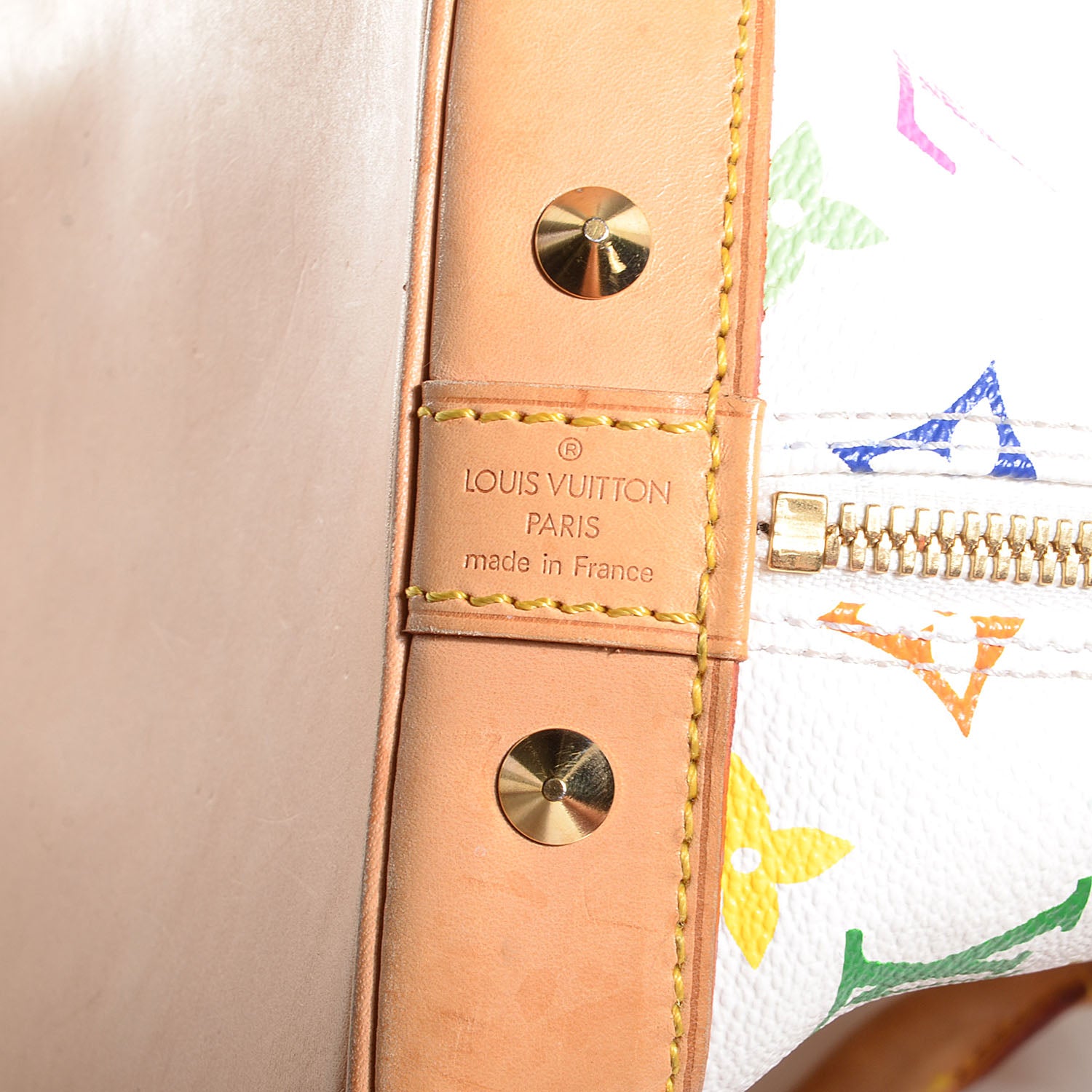 Louis Vuitton Monogram Multicolor Alma White 6 of 7