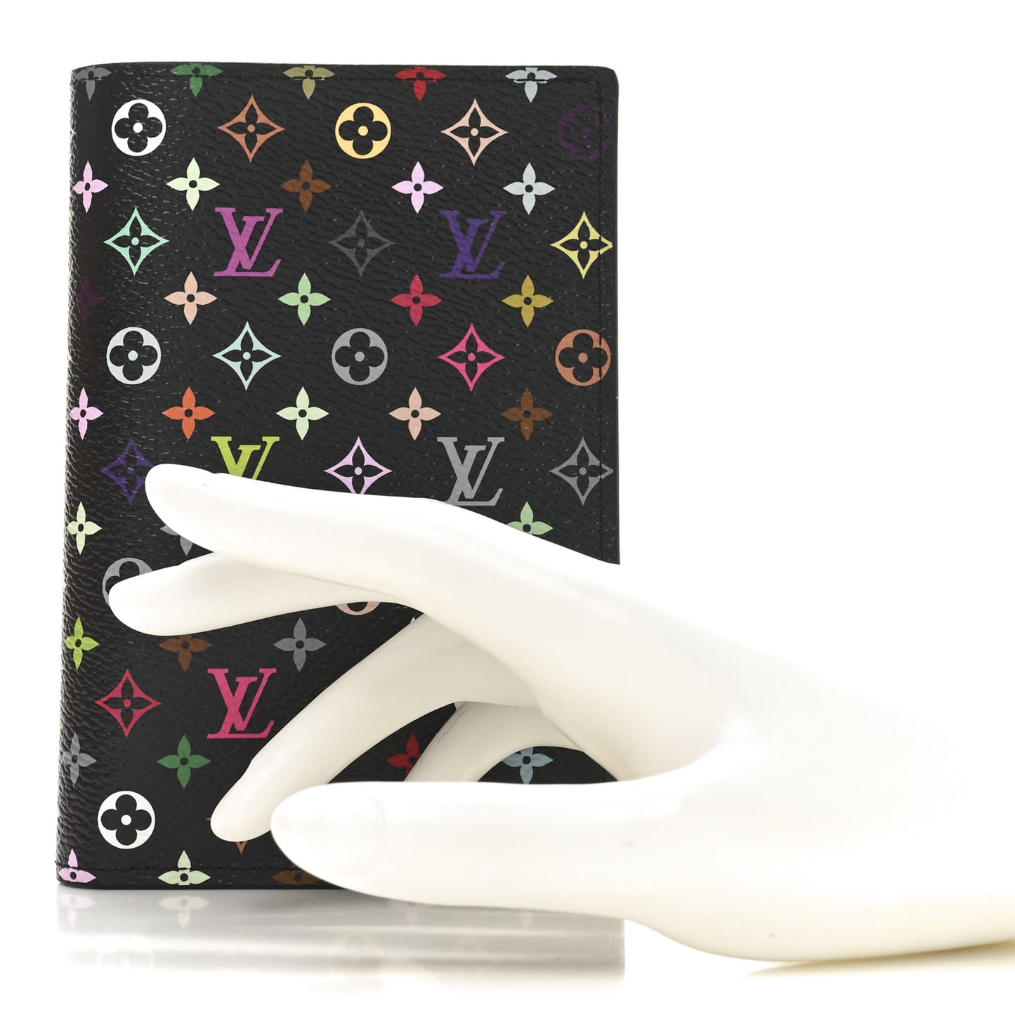 LV X TM Monogram Multicolor Passport Cover Black