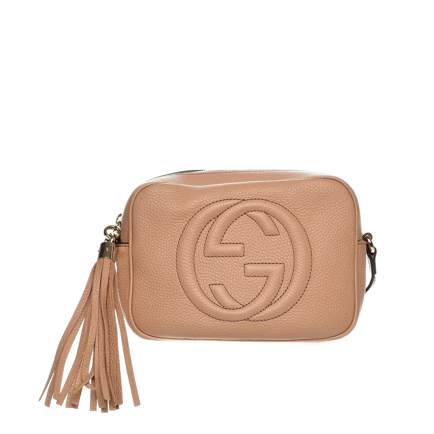 Gucci Pebbled Calfskin Small Soho Disco Bag Camelia 1 of 7