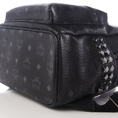 MCM Visetos Small Side Stud Stark Backpack Black 6 of 9