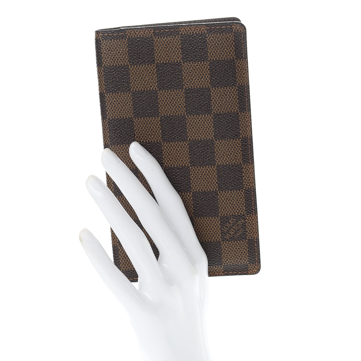Louis Vuitton Damier Ebene Checkbook Cover Wallet 2 of 11