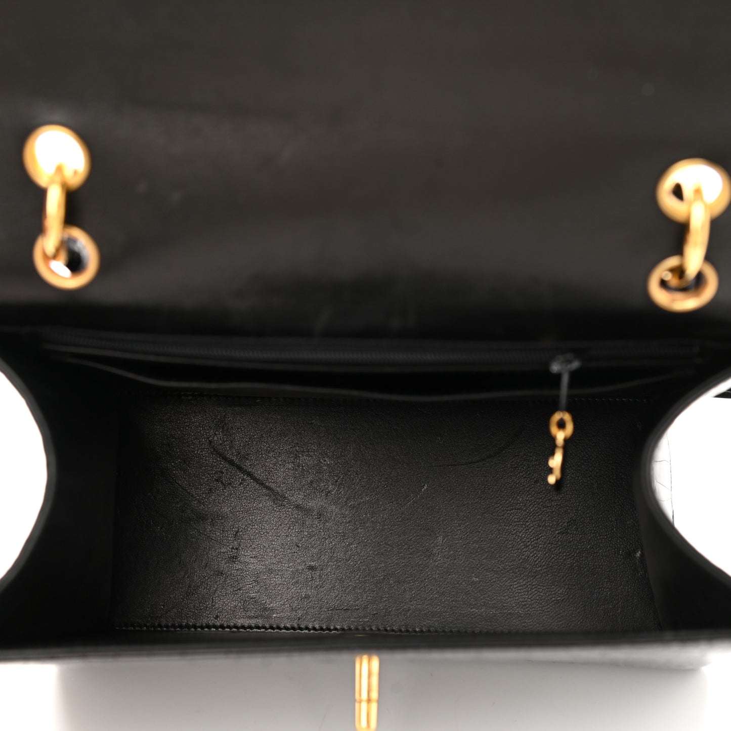 Alligator Small Single Flap Black